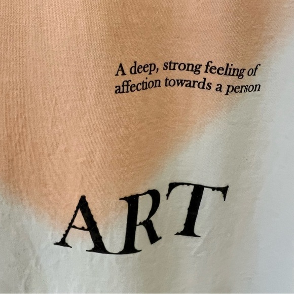 OUI Love is art graphic white tshirt, short sleeve, 100%Cotton, size 10 - Picture 5 of 11